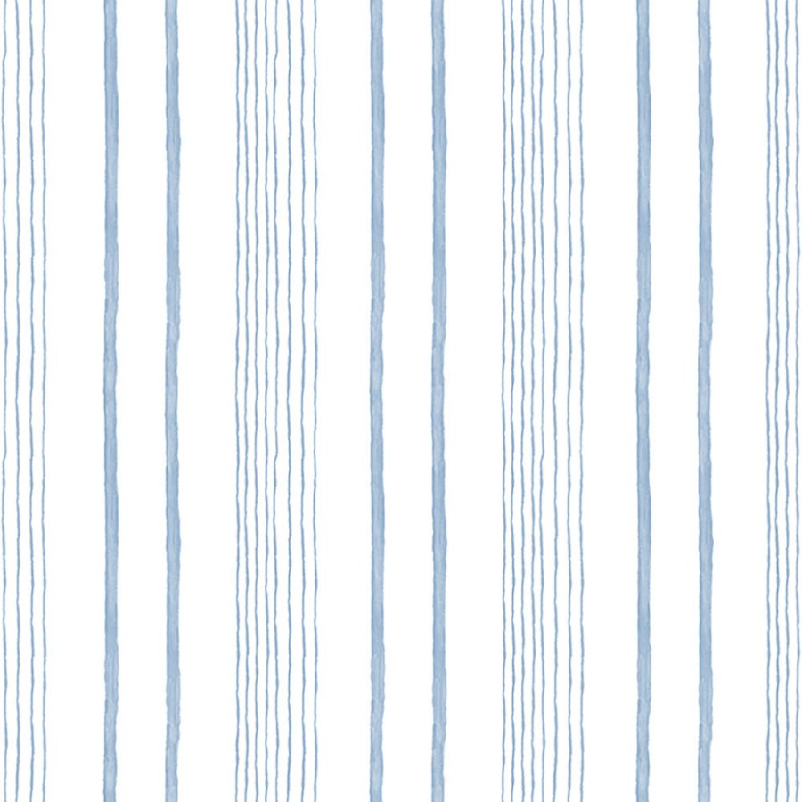 Vliesová bílá tapeta s modrými pruhy, proužky - M33311, My Kingdom, Ugépa - Vliesové tapety