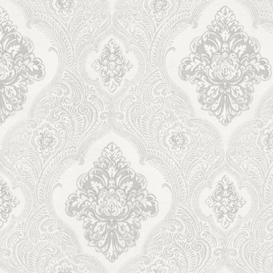 Krémovo stříbrná luxusní zámecká tapeta na zeď 83404, Mirabilia, Emiliana Parati - Tapety na zeď