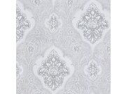 Šedo stříbrná luxusní zámecká tapeta na zeď 83413, Mirabilia, Emiliana Parati