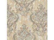 Béžovo hnědá luxusní zámecká tapeta na zeď 83419, Mirabilia, Emiliana Parati