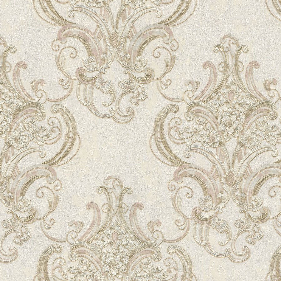 Krémová zlatá luxusní zámecká tapeta na zeď 83422, Mirabilia, Emiliana Parati - Tapety na zeď