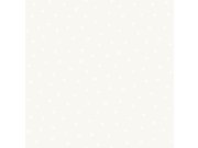Vliesová tapeta bílá s metalickými puntíky - 347697, Precious, Origin