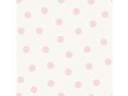 Metalická vliesová tapeta s růžovými puntíky - 347701, Precious, Origin