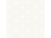 Metalická dětská vliesová tapeta se srdíčky - 347704, Precious, Origin