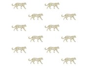 Vliesová tapeta bílá se zlatými leopardy 347685, Precious, Origin