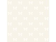 Metalická krémová vliesová tapeta s mašličkami 346845, Precious, Origin