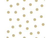 Tapety Yara Tapety na zeď - Vliesová tapeta bílá se zlatými puntíky 347674, Precious, Origin Vliesová tapeta bílá se zlatými puntíky 347674, Precious, Origin