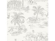 Tapety Yara Tapety na zeď - Metalická vliesová tapeta - palmy, zvířátka z Afriky 347692, Precious, Origin Metalická vliesová tapeta - palmy, zvířátka z Afriky 347692, Precious, Origin