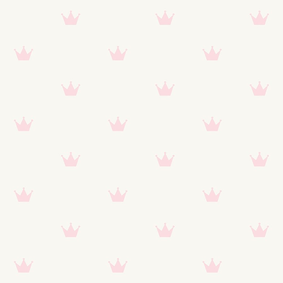 Metalická vliesová tapeta s růžovými korunkami - 347702, Precious, Origin - Tapety na zeď