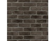 Vliesová tapeta na zeď, černé cihly, cihlová zeď 139167, Paradise, Esta Home