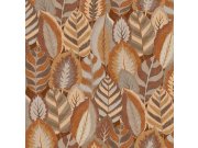 Hnědá vliesová tapeta s listy, 121127, Solace, Superfresco Easy Tapety Yara - Superfresco Easy