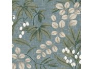 Modrá vliesová tapeta s větvičkami a listy, 122412, Solace, Superfresco Easy Tapety Yara - Superfresco Easy