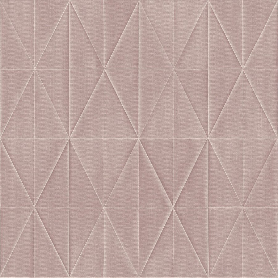 Starorůžová geometrická vliesová tapeta na zeď, origami 148709, Blush, Esta Home - Tapety na zeď