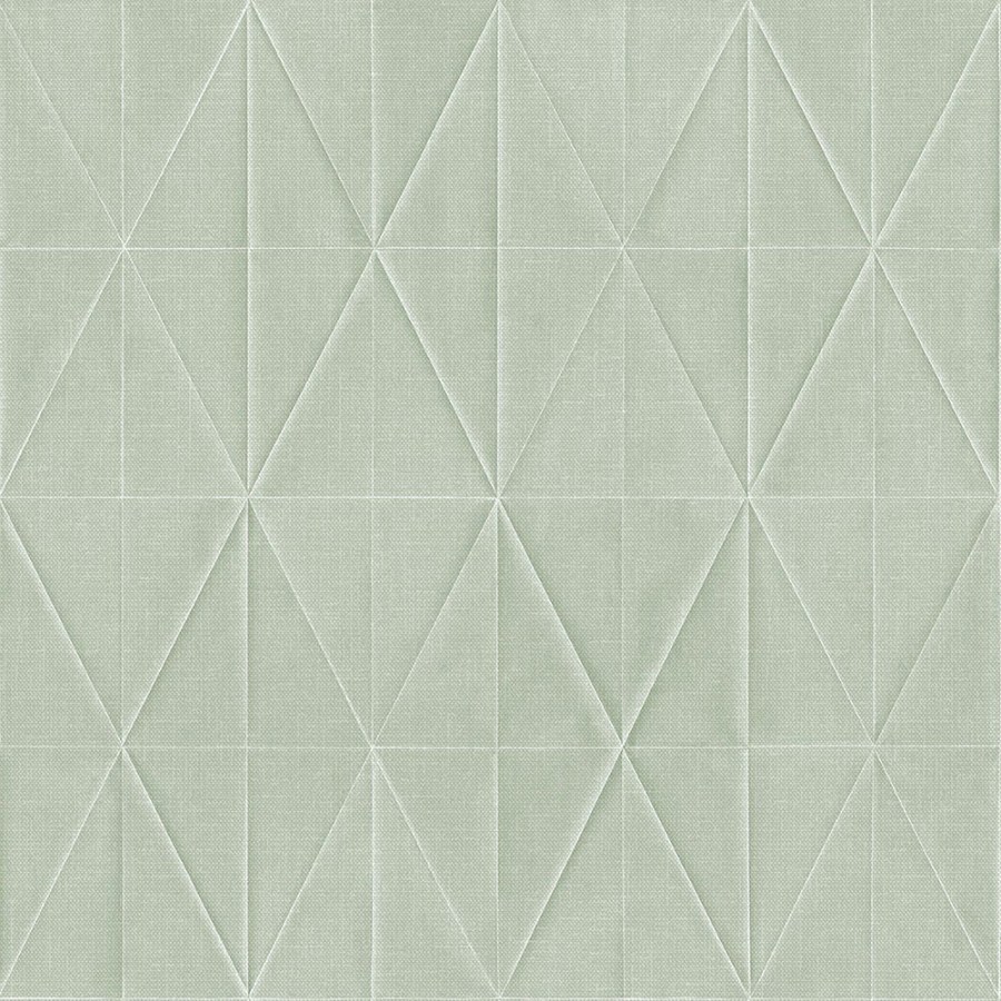 Geometrická vliesová tapeta na zeď zelená, origami 148713, Blush, Esta Home - Tapety na zeď
