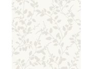 Šedobéžová vliesová tapeta na zeď, větvičky, listy 148728, Blush, Esta Home