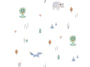 Papírová dětská tapeta se zvířátky v lese 3350-1, Oh lala, ICH Wallcoverings