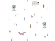 Papírová dětská tapeta se zvířátky v lese 3350-2, Oh lala, ICH Wallcoverings