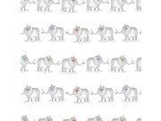 Papírová dětská tapeta na zeď se sloníky 3351-1, Oh lala, ICH Wallcoverings