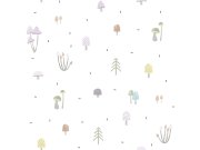 Papírová dětská tapeta na zeď, les, houby 3352-1, Oh lala, ICH Wallcoverings