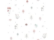Papírová dětská tapeta na zeď, motiv houbiček a lesa 3352-3, Oh lala, ICH Wallcoverings