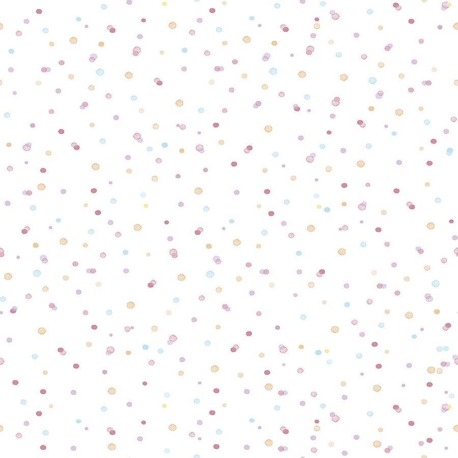 Papírová dětská tapeta na zeď, skvrny, puntíky 3354-1, Oh lala, ICH Wallcoverings - Papírové tapety