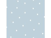 Tapety Yara Tapety dle materiálu Papírové tapety - Modrá papírová tapeta s bílými puntíky 3360-1, Oh lala, ICH Wallcoverings Modrá papírová tapeta s bílými puntíky 3360-1, Oh lala, ICH Wallcoverings