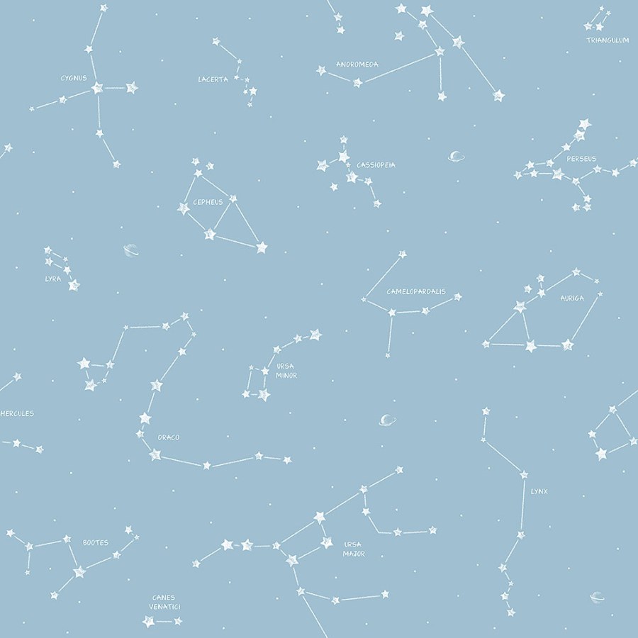 Modrá papírová tapeta na zeď Souhvězdí 3361-2, Oh lala, ICH Wallcoverings