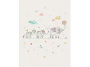 Dětská vliesová obrazová tapeta se sloníky 3551-1, 212 x 275 cm, Oh lala, ICH Wallcoverings
