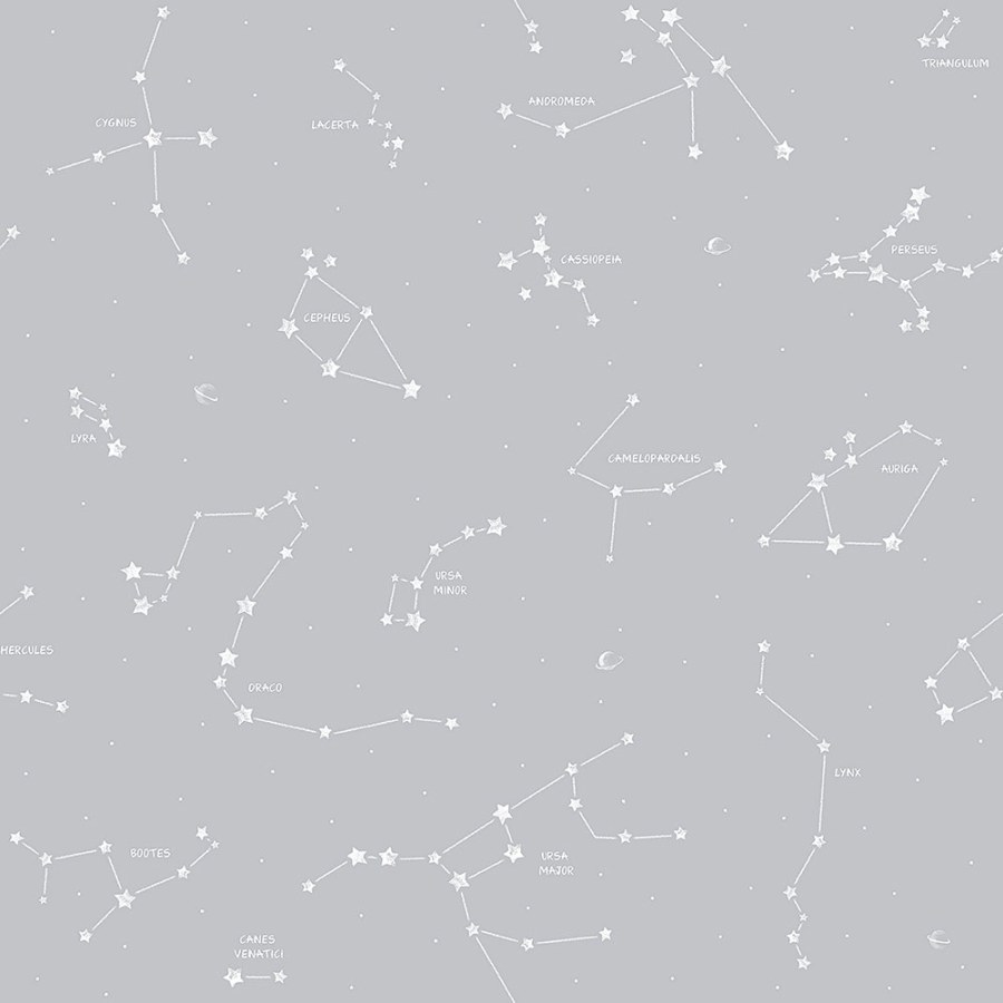 Papírová tapeta na zeď šedá Souhvězdí 3361-3, Oh lala, ICH Wallcoverings - Papírové tapety