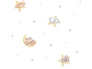 Papírová dětská tapeta s hvězdičkami a zvířátky 450-3, Pippo, ICH Wallcoverings