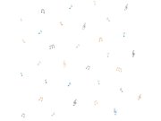 Papírová dětská tapeta s notami 451-1, Pippo, ICH Wallcoverings