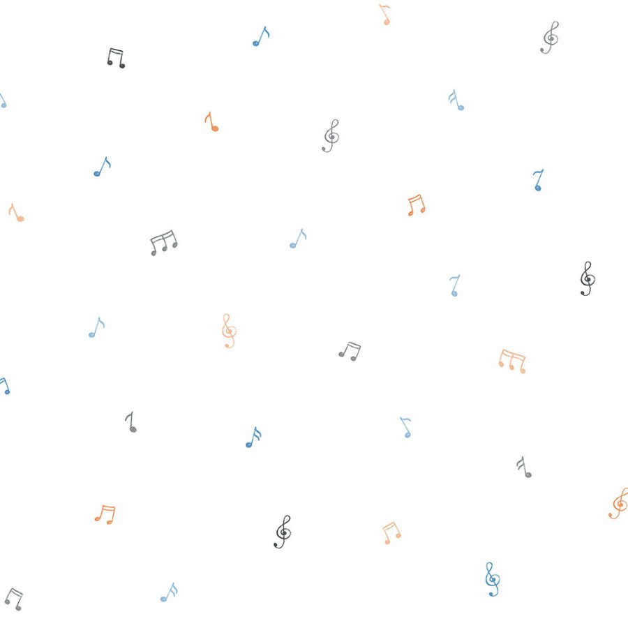 Papírová dětská tapeta s notami 451-1, Pippo, ICH Wallcoverings