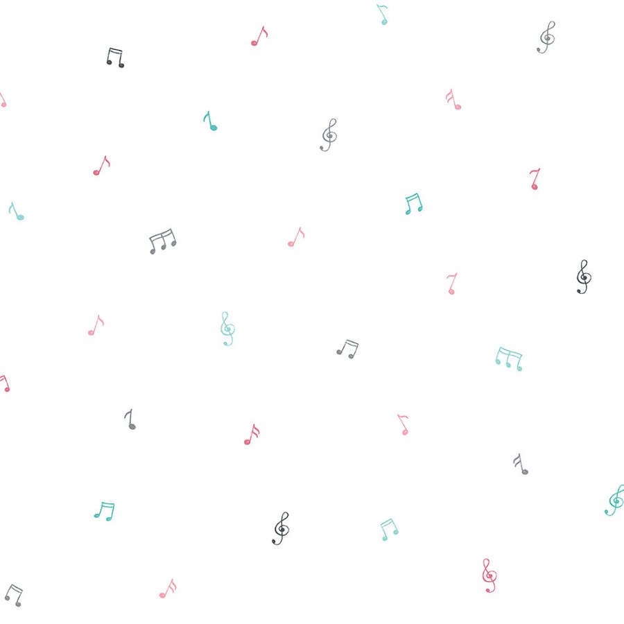 Veselá papírová dětská tapeta s notami 451-2, Pippo, ICH Wallcoverings - Papírové tapety