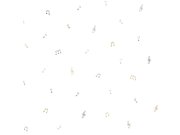 Veselá papírová dětská tapeta s notami 451-3, Pippo, ICH Wallcoverings