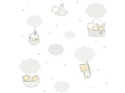 Papírová dětská tapeta se zvířátky na obláčcích 452-1, Pippo, ICH Wallcoverings