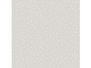 Papírová tapeta na zeď šedá, bílé puntíky 459-3, Pippo, ICH Wallcoverings