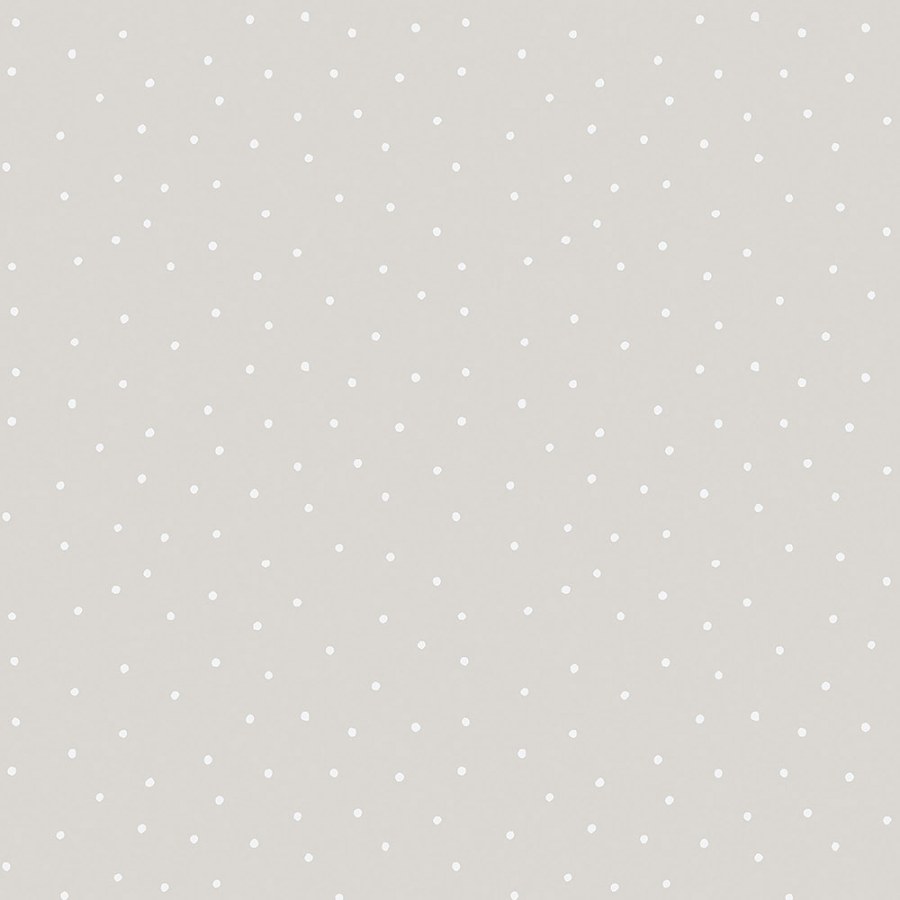 Papírová tapeta na zeď šedá, bílé puntíky 459-3, Pippo, ICH Wallcoverings - Papírové tapety