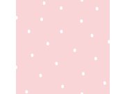 Růžová papírová tapeta s puntíky / skvrnami 460-2, Pippo, ICH Wallcoverings
