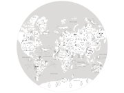 Předklížená dětská vliesová tapeta na zeď, Mapa Světa, PLC061, Platinum Shapes, Decoprint