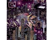 Speciální "svítící" vliesová tapeta na zeď Noční město GV24225, Good Vibes, Decoprint