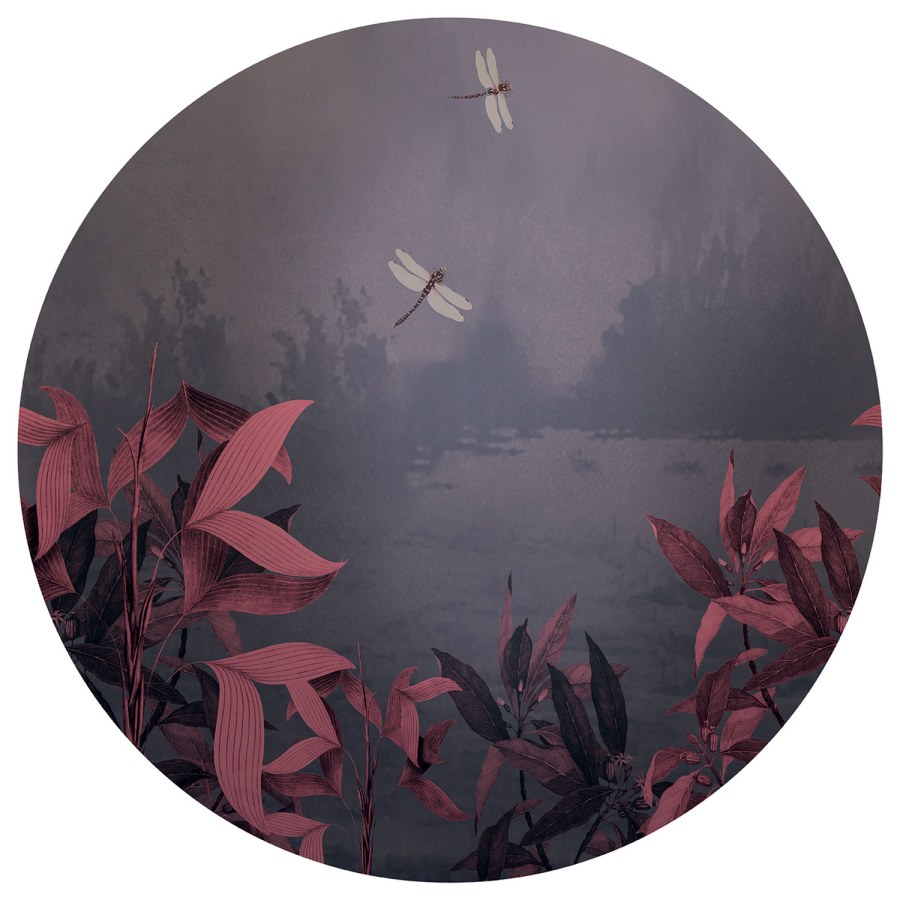 Předklížená kruhová vliesová tapeta na zeď, Vážky, PLC044, Platinum Shapes, Decoprint Předklížená kruhová vliesová tapeta na zeď, Vážky, PLC044, Platinum Shapes, Decoprint