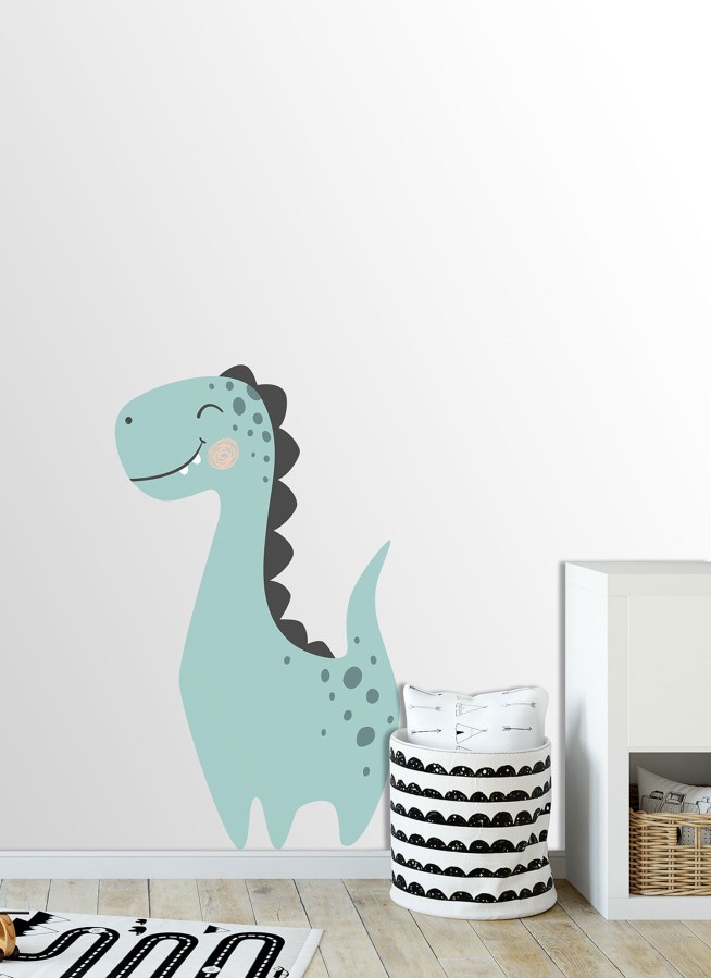 Předklížená dětská vliesová tapeta s dinosaurem, PLC035, Platinum Shapes, Decoprint - Vliesové tapety