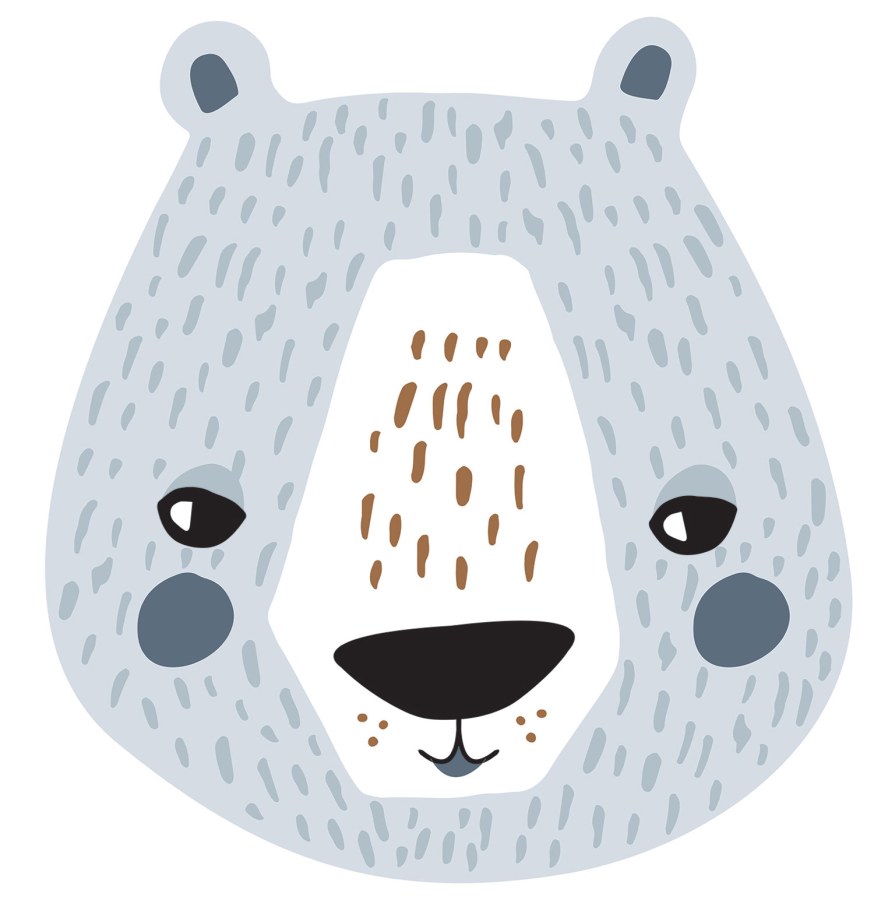 Předklížená dětská vliesová tapeta na zeď, Medvěd, PLC034, Platinum Shapes, Decoprint - Vliesové tapety