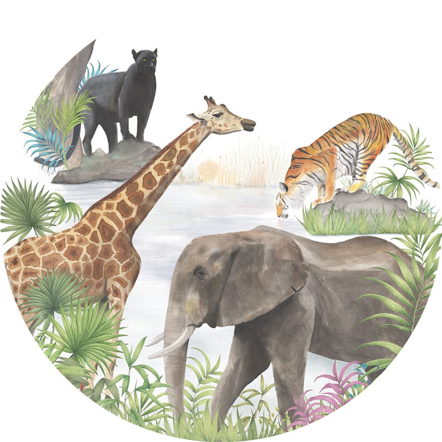 Předklížená kruhová vliesová tapeta na zeď, Divoká zvířata, PLC032, Platinum Shapes, Decoprint Předklížená kruhová vliesová tapeta na zeď, Divoká zvířata, PLC032, Platinum Shapes, Decoprint