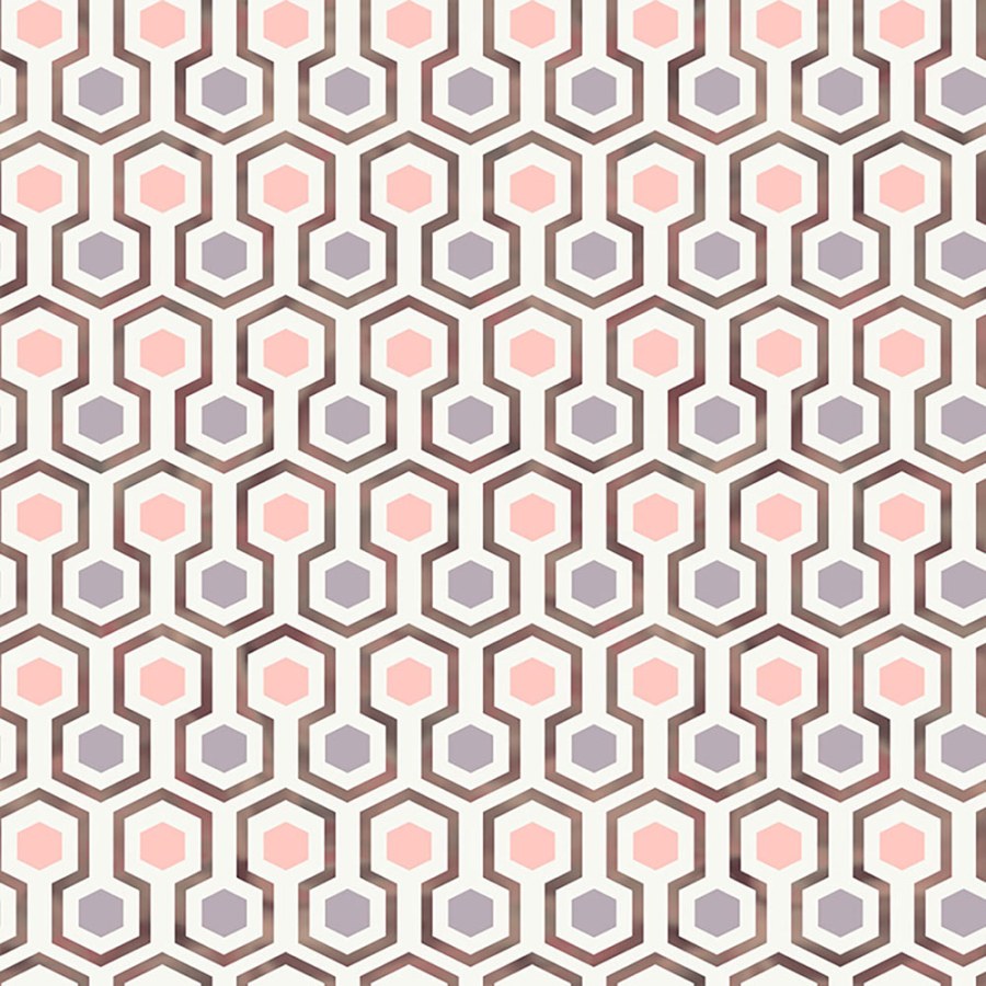 Geometrická vliesová tapeta s barevnými hexagony GV24291, Good Vibes, Decoprint - Vliesové tapety