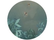 Předklížená kruhová vliesová tapeta na zeď, Vážky, PLC030, Platinum Shapes, Decoprint