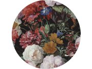 Předklížená kruhová květinová vliesová tapeta na zeď, PLC021, Platinum Shapes, Decoprint