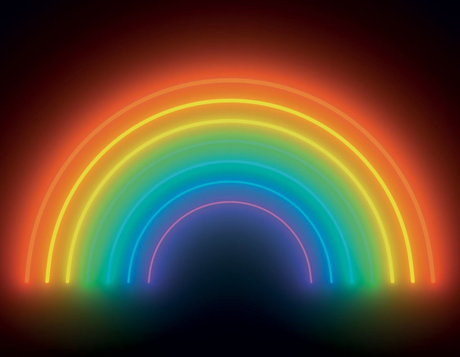 Obrazová vliesová tapeta na zeď, Neonová duha GVD24304, 360 x 280 cm, Good Vibes, Decoprint - Vliesové tapety