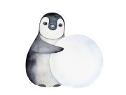 Předklížená vliesová tapeta na zeď, dekorace Tučňák, PLC005, Platinum Shapes, Decoprint