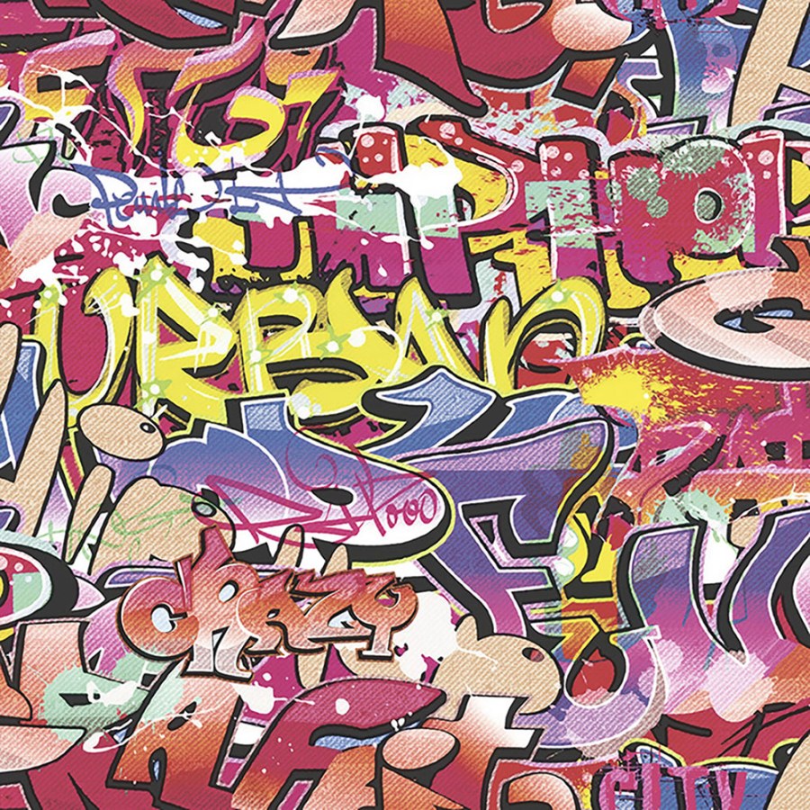 Vliesová tapeta pro teenagery Graffity GV24241, Good Vibes, Decoprint - Vliesové tapety